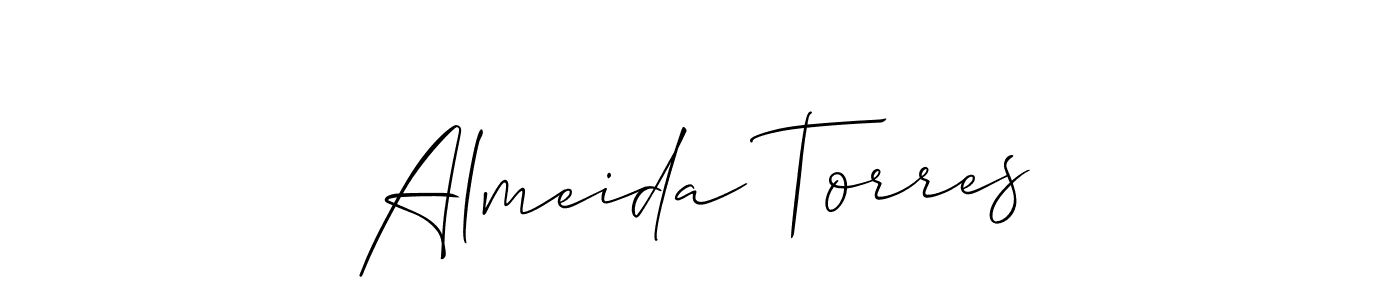 How to make Almeida Torres name signature. Use Allison_Script style for creating short signs online. This is the latest handwritten sign. Almeida Torres signature style 2 images and pictures png