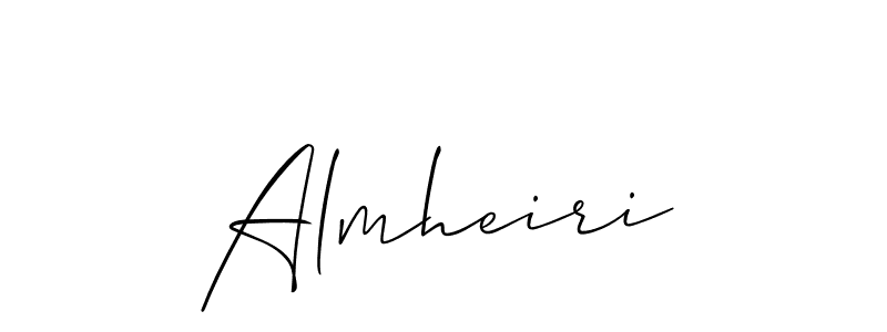 Design your own signature with our free online signature maker. With this signature software, you can create a handwritten (Allison_Script) signature for name Almheiri. Almheiri signature style 2 images and pictures png