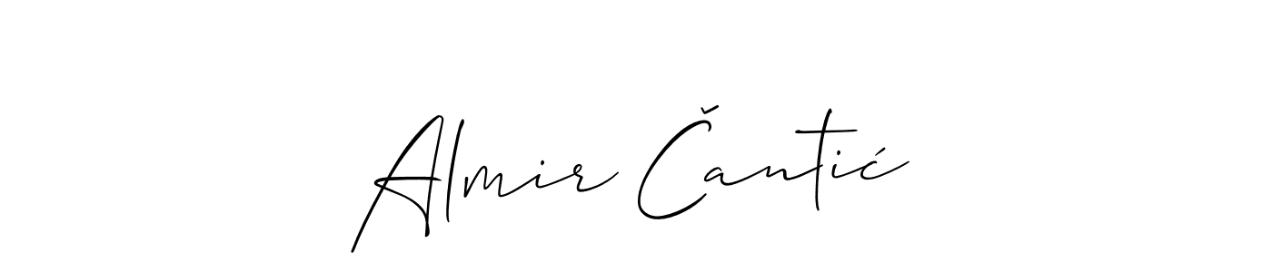 if you are searching for the best signature style for your name Almir Čantić. so please give up your signature search. here we have designed multiple signature styles  using Allison_Script. Almir Čantić signature style 2 images and pictures png