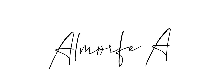 Also You can easily find your signature by using the search form. We will create Almorfe A name handwritten signature images for you free of cost using Allison_Script sign style. Almorfe A signature style 2 images and pictures png