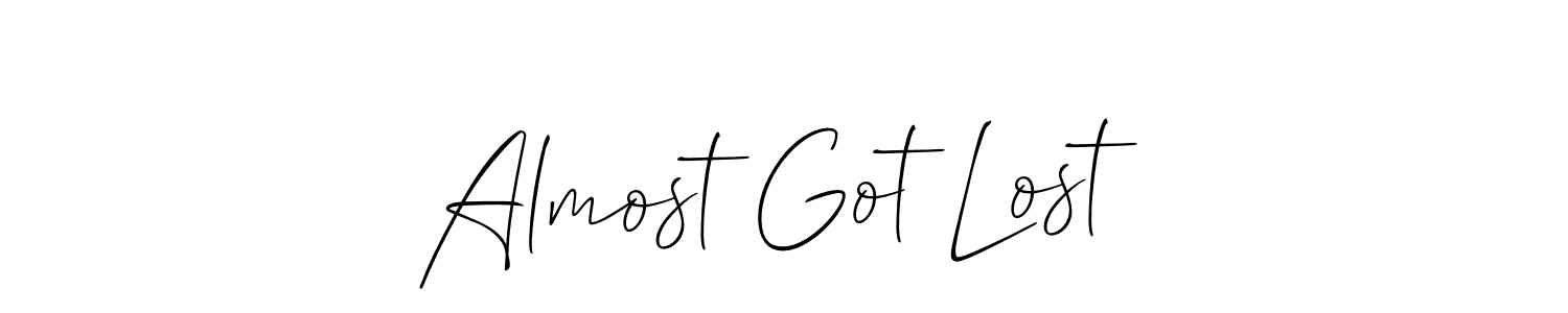 Check out images of Autograph of Almost Got Lost name. Actor Almost Got Lost Signature Style. Allison_Script is a professional sign style online. Almost Got Lost signature style 2 images and pictures png