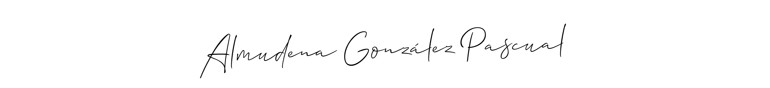 Also we have Almudena González Pascual name is the best signature style. Create professional handwritten signature collection using Allison_Script autograph style. Almudena González Pascual signature style 2 images and pictures png