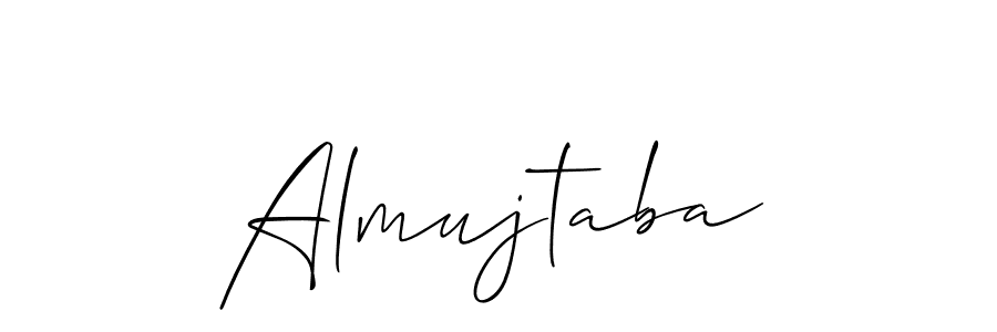 Similarly Allison_Script is the best handwritten signature design. Signature creator online .You can use it as an online autograph creator for name Almujtaba. Almujtaba signature style 2 images and pictures png