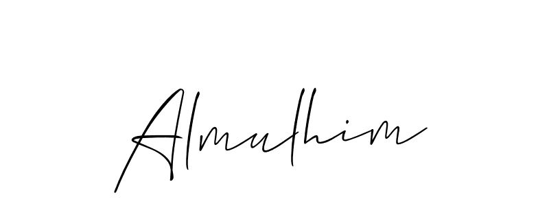 It looks lik you need a new signature style for name Almulhim. Design unique handwritten (Allison_Script) signature with our free signature maker in just a few clicks. Almulhim signature style 2 images and pictures png