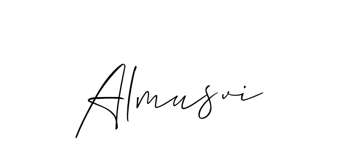 The best way (Allison_Script) to make a short signature is to pick only two or three words in your name. The name Almusvi include a total of six letters. For converting this name. Almusvi signature style 2 images and pictures png