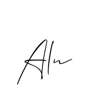 Also we have Aln name is the best signature style. Create professional handwritten signature collection using Allison_Script autograph style. Aln signature style 2 images and pictures png