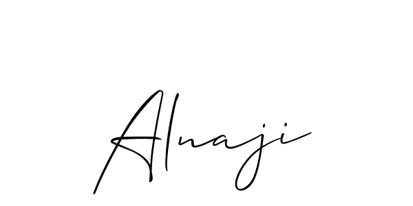 How to make Alnaji name signature. Use Allison_Script style for creating short signs online. This is the latest handwritten sign. Alnaji signature style 2 images and pictures png