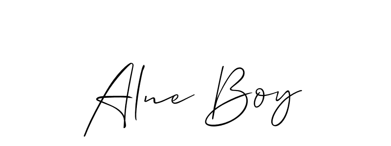 Make a beautiful signature design for name Alne Boy. With this signature (Allison_Script) style, you can create a handwritten signature for free. Alne Boy signature style 2 images and pictures png