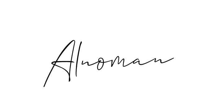 You should practise on your own different ways (Allison_Script) to write your name (Alnoman) in signature. don't let someone else do it for you. Alnoman signature style 2 images and pictures png