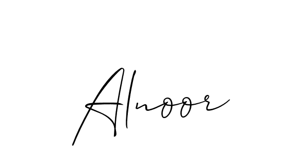 It looks lik you need a new signature style for name Alnoor. Design unique handwritten (Allison_Script) signature with our free signature maker in just a few clicks. Alnoor signature style 2 images and pictures png