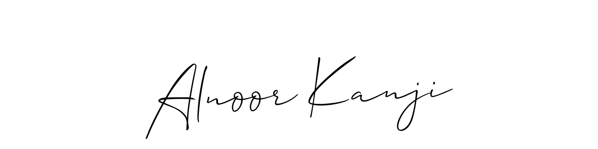 How to make Alnoor Kanji name signature. Use Allison_Script style for creating short signs online. This is the latest handwritten sign. Alnoor Kanji signature style 2 images and pictures png