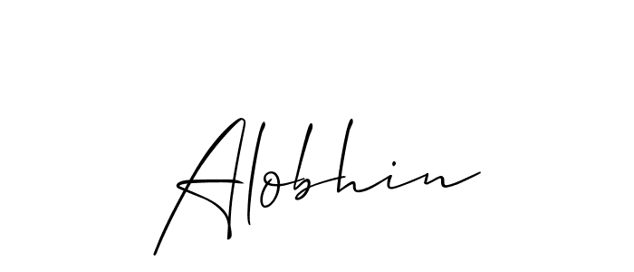 Allison_Script is a professional signature style that is perfect for those who want to add a touch of class to their signature. It is also a great choice for those who want to make their signature more unique. Get Alobhin name to fancy signature for free. Alobhin signature style 2 images and pictures png