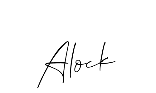 Allison_Script is a professional signature style that is perfect for those who want to add a touch of class to their signature. It is also a great choice for those who want to make their signature more unique. Get Alock name to fancy signature for free. Alock signature style 2 images and pictures png