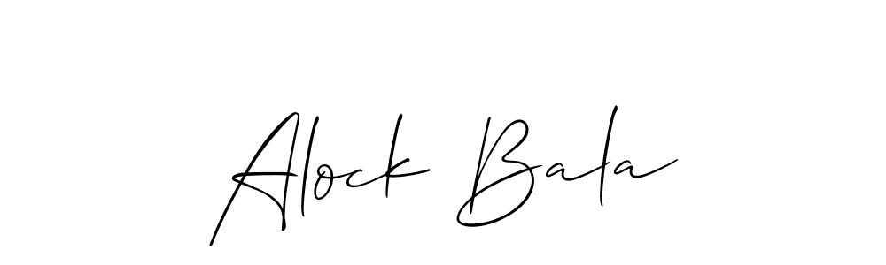 You should practise on your own different ways (Allison_Script) to write your name (Alock Bala) in signature. don't let someone else do it for you. Alock Bala signature style 2 images and pictures png