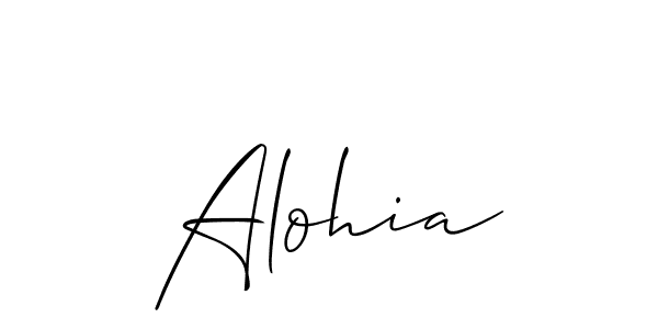 How to Draw Alohia signature style? Allison_Script is a latest design signature styles for name Alohia. Alohia signature style 2 images and pictures png