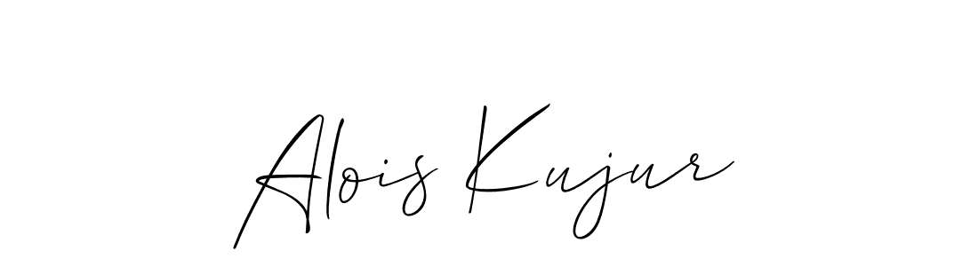You should practise on your own different ways (Allison_Script) to write your name (Alois Kujur) in signature. don't let someone else do it for you. Alois Kujur signature style 2 images and pictures png