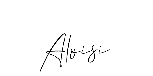 You should practise on your own different ways (Allison_Script) to write your name (Aloisi) in signature. don't let someone else do it for you. Aloisi signature style 2 images and pictures png