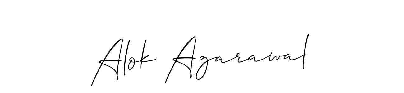 How to make Alok Agarawal name signature. Use Allison_Script style for creating short signs online. This is the latest handwritten sign. Alok Agarawal signature style 2 images and pictures png