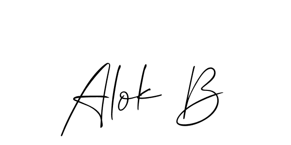 Best and Professional Signature Style for Alok B. Allison_Script Best Signature Style Collection. Alok B signature style 2 images and pictures png