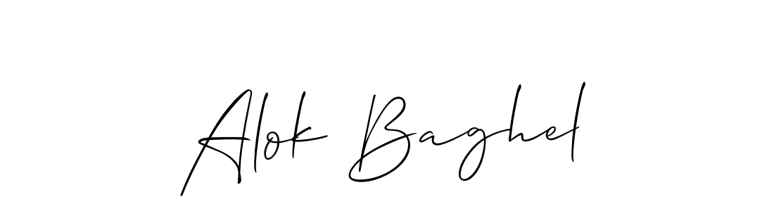 The best way (Allison_Script) to make a short signature is to pick only two or three words in your name. The name Alok Baghel include a total of six letters. For converting this name. Alok Baghel signature style 2 images and pictures png