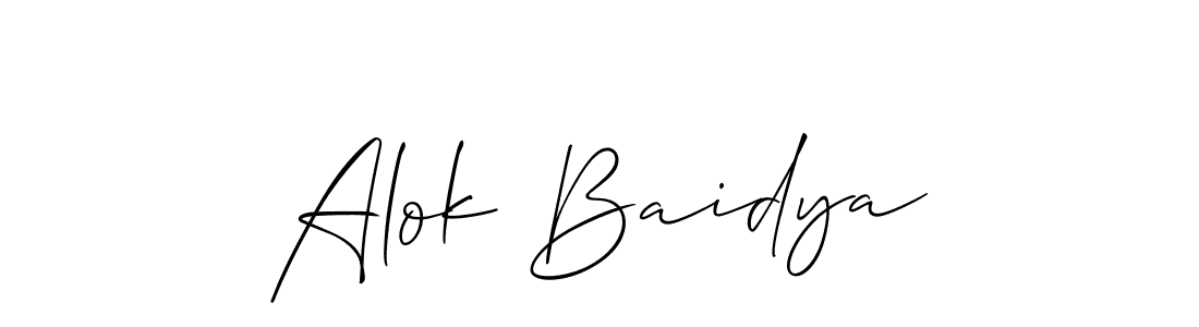 How to Draw Alok Baidya signature style? Allison_Script is a latest design signature styles for name Alok Baidya. Alok Baidya signature style 2 images and pictures png