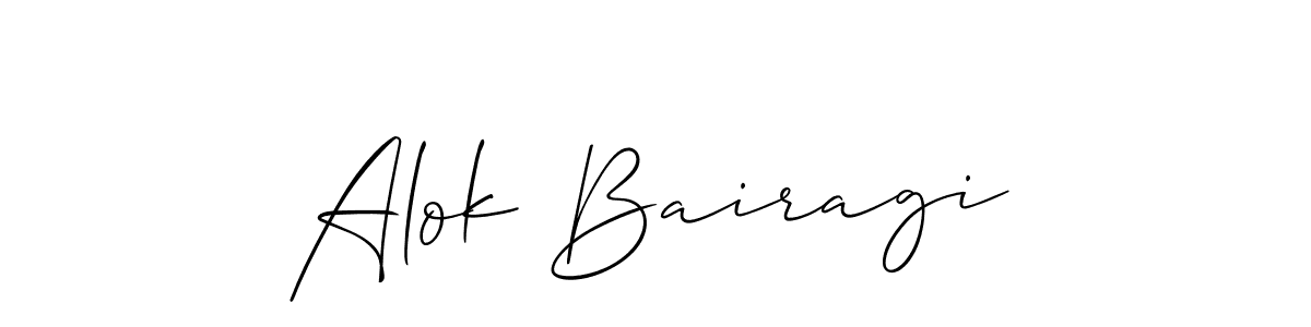 You should practise on your own different ways (Allison_Script) to write your name (Alok Bairagi) in signature. don't let someone else do it for you. Alok Bairagi signature style 2 images and pictures png