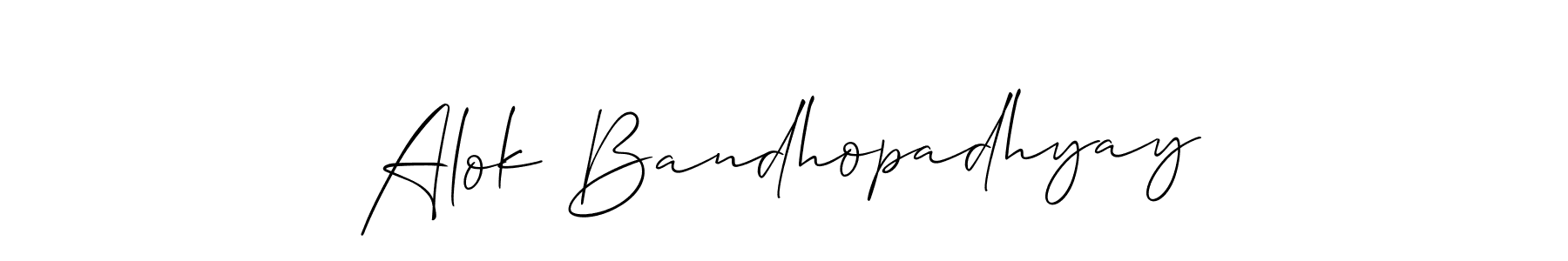 Design your own signature with our free online signature maker. With this signature software, you can create a handwritten (Allison_Script) signature for name Alok Bandhopadhyay. Alok Bandhopadhyay signature style 2 images and pictures png