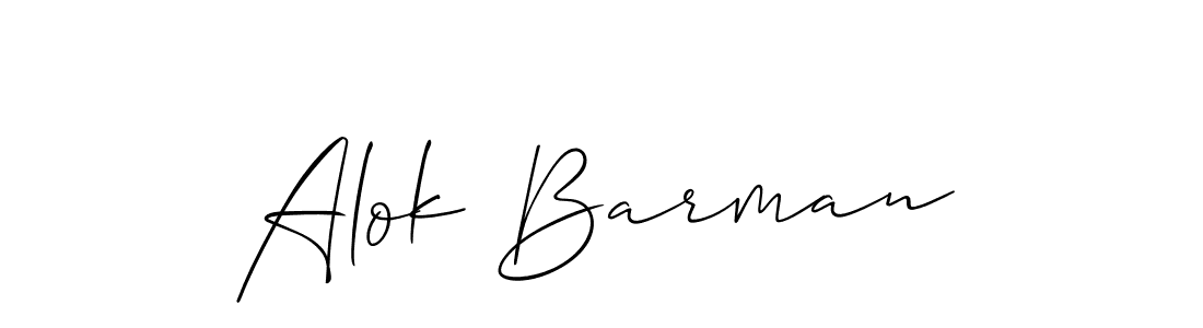 Design your own signature with our free online signature maker. With this signature software, you can create a handwritten (Allison_Script) signature for name Alok Barman. Alok Barman signature style 2 images and pictures png