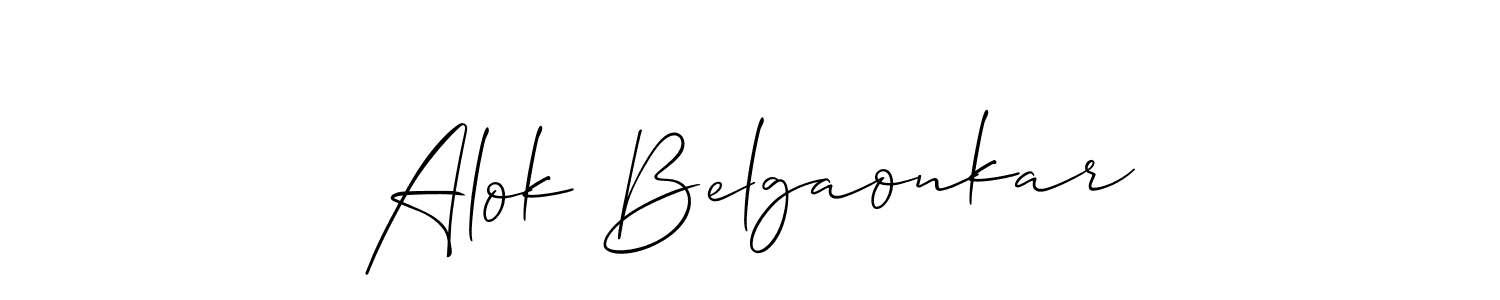 Make a short Alok Belgaonkar signature style. Manage your documents anywhere anytime using Allison_Script. Create and add eSignatures, submit forms, share and send files easily. Alok Belgaonkar signature style 2 images and pictures png