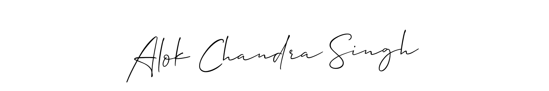 Use a signature maker to create a handwritten signature online. With this signature software, you can design (Allison_Script) your own signature for name Alok Chandra Singh. Alok Chandra Singh signature style 2 images and pictures png