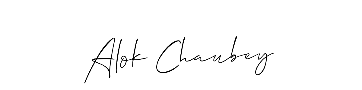 Also we have Alok Chaubey name is the best signature style. Create professional handwritten signature collection using Allison_Script autograph style. Alok Chaubey signature style 2 images and pictures png