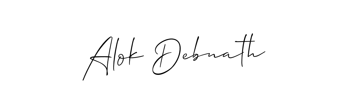 Similarly Allison_Script is the best handwritten signature design. Signature creator online .You can use it as an online autograph creator for name Alok Debnath. Alok Debnath signature style 2 images and pictures png