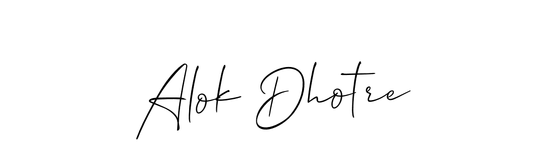 Also You can easily find your signature by using the search form. We will create Alok Dhotre name handwritten signature images for you free of cost using Allison_Script sign style. Alok Dhotre signature style 2 images and pictures png