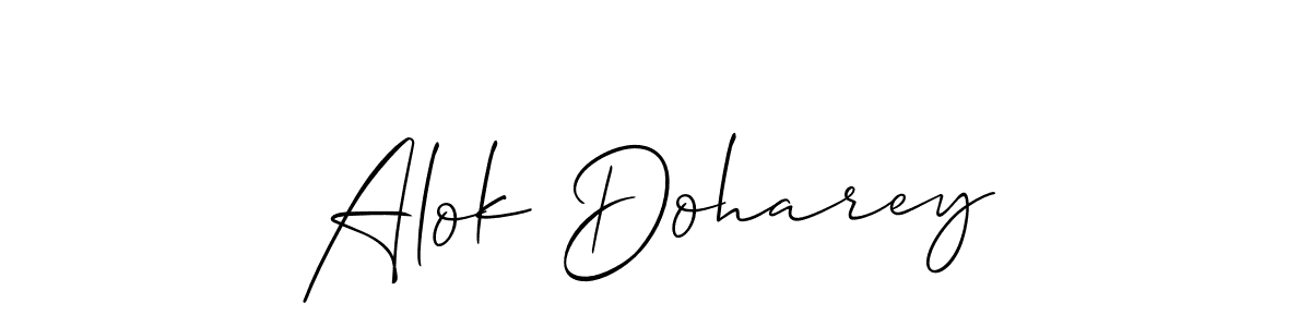 Design your own signature with our free online signature maker. With this signature software, you can create a handwritten (Allison_Script) signature for name Alok Doharey. Alok Doharey signature style 2 images and pictures png