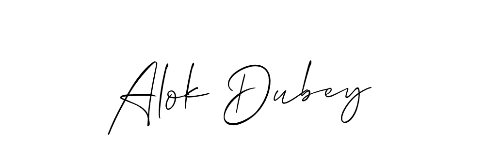 Use a signature maker to create a handwritten signature online. With this signature software, you can design (Allison_Script) your own signature for name Alok Dubey. Alok Dubey signature style 2 images and pictures png