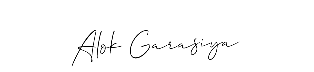 It looks lik you need a new signature style for name Alok Garasiya. Design unique handwritten (Allison_Script) signature with our free signature maker in just a few clicks. Alok Garasiya signature style 2 images and pictures png