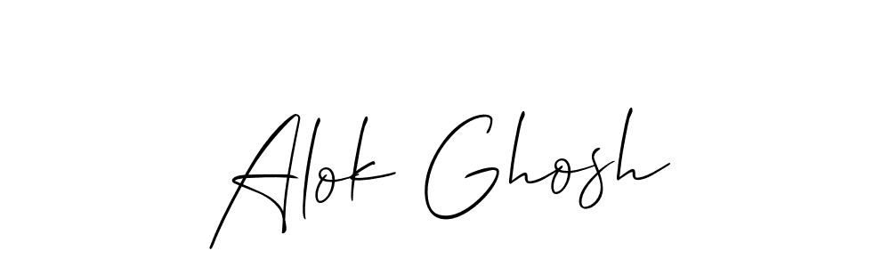 How to make Alok Ghosh name signature. Use Allison_Script style for creating short signs online. This is the latest handwritten sign. Alok Ghosh signature style 2 images and pictures png