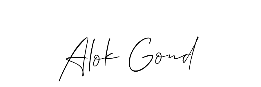 Make a beautiful signature design for name Alok Gond. Use this online signature maker to create a handwritten signature for free. Alok Gond signature style 2 images and pictures png