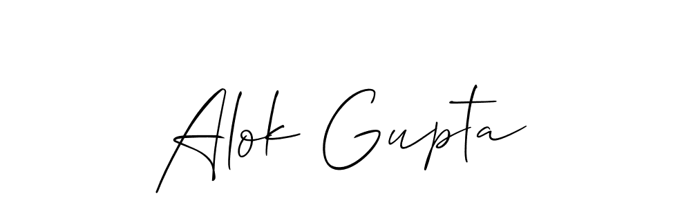 How to make Alok Gupta name signature. Use Allison_Script style for creating short signs online. This is the latest handwritten sign. Alok Gupta signature style 2 images and pictures png