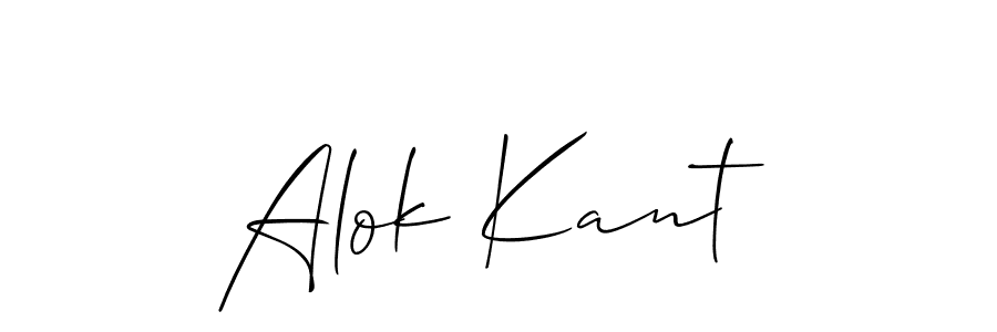 Allison_Script is a professional signature style that is perfect for those who want to add a touch of class to their signature. It is also a great choice for those who want to make their signature more unique. Get Alok Kant name to fancy signature for free. Alok Kant signature style 2 images and pictures png