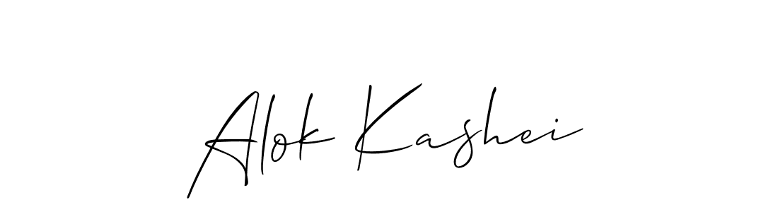 Also we have Alok Kashei name is the best signature style. Create professional handwritten signature collection using Allison_Script autograph style. Alok Kashei signature style 2 images and pictures png