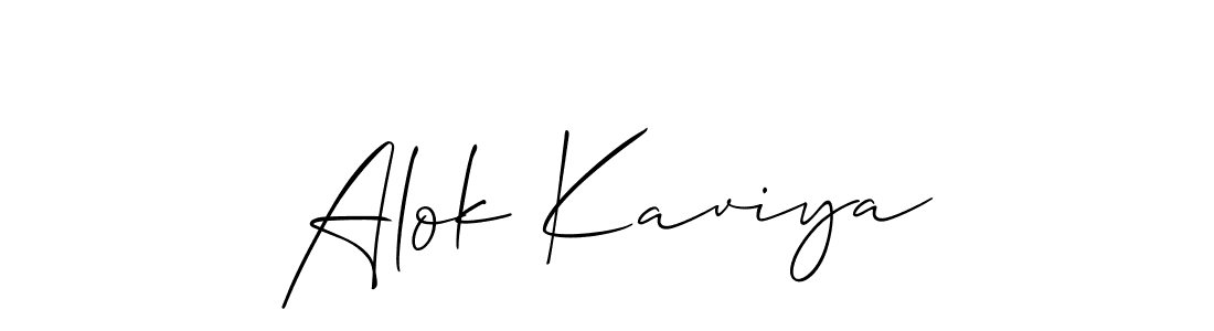 How to make Alok Kaviya name signature. Use Allison_Script style for creating short signs online. This is the latest handwritten sign. Alok Kaviya signature style 2 images and pictures png