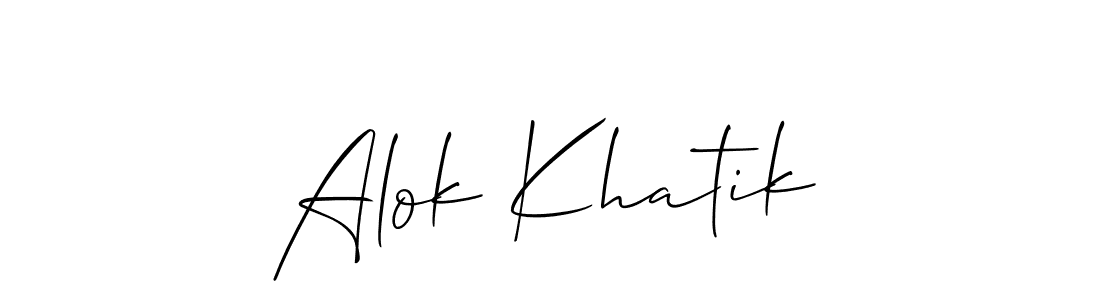Here are the top 10 professional signature styles for the name Alok Khatik. These are the best autograph styles you can use for your name. Alok Khatik signature style 2 images and pictures png