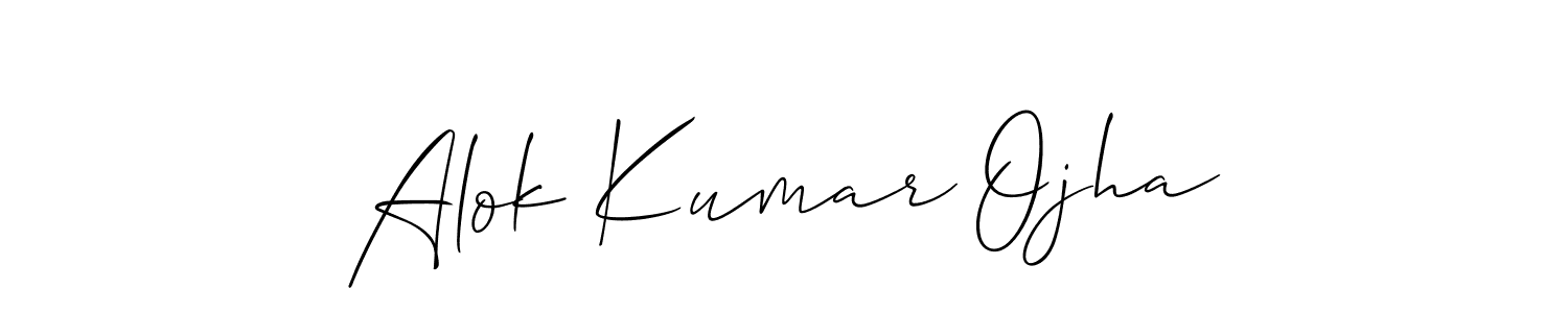 You should practise on your own different ways (Allison_Script) to write your name (Alok Kumar Ojha) in signature. don't let someone else do it for you. Alok Kumar Ojha signature style 2 images and pictures png