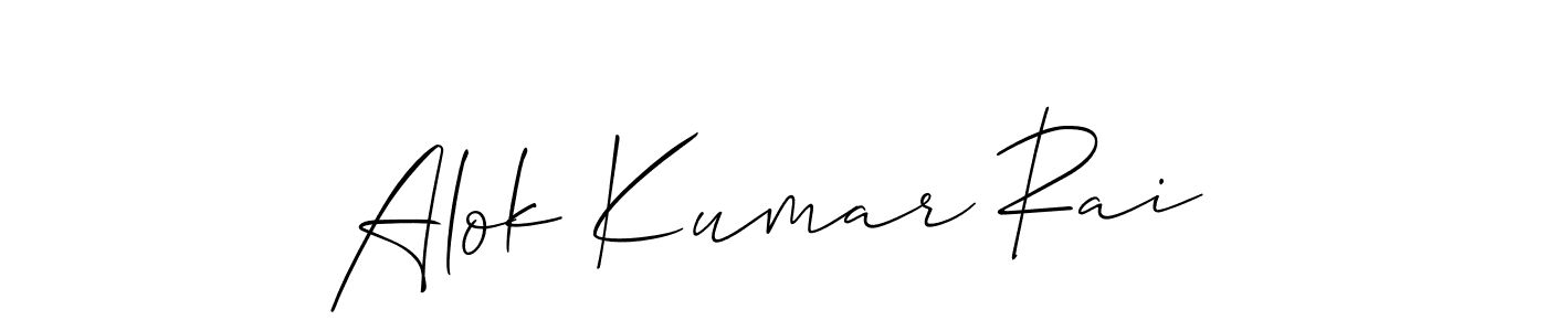 This is the best signature style for the Alok Kumar Rai name. Also you like these signature font (Allison_Script). Mix name signature. Alok Kumar Rai signature style 2 images and pictures png