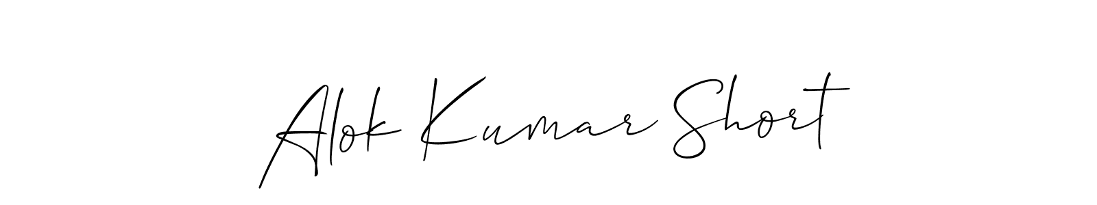 Create a beautiful signature design for name Alok Kumar Short. With this signature (Allison_Script) fonts, you can make a handwritten signature for free. Alok Kumar Short signature style 2 images and pictures png