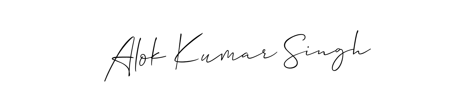 Alok Kumar Singh stylish signature style. Best Handwritten Sign (Allison_Script) for my name. Handwritten Signature Collection Ideas for my name Alok Kumar Singh. Alok Kumar Singh signature style 2 images and pictures png