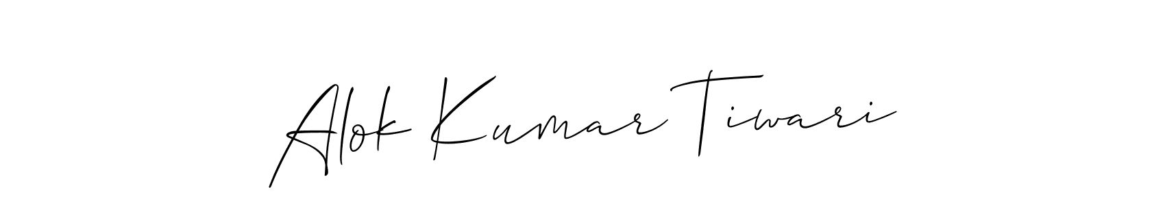 Make a beautiful signature design for name Alok Kumar Tiwari. With this signature (Allison_Script) style, you can create a handwritten signature for free. Alok Kumar Tiwari signature style 2 images and pictures png