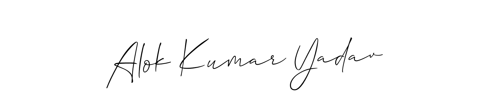 Similarly Allison_Script is the best handwritten signature design. Signature creator online .You can use it as an online autograph creator for name Alok Kumar Yadav. Alok Kumar Yadav signature style 2 images and pictures png