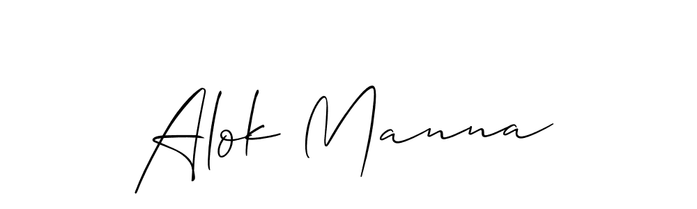 Use a signature maker to create a handwritten signature online. With this signature software, you can design (Allison_Script) your own signature for name Alok Manna. Alok Manna signature style 2 images and pictures png